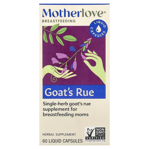 Motherlove, Ruda cabruna para la lactancia, 60 cápsulas con contenido líquido (525 mg por cápsula)