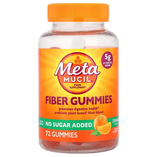 Metamucil, Gomitas con fibra, Naranja, 72 gomitas