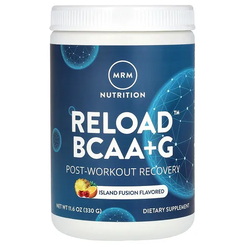 MRM Nutrition, BCAA+G Reload, Recuperación posentrenamiento, Fusión isleña, 330 g (11,6 oz)