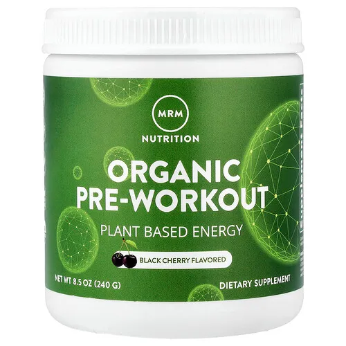 MRM Nutrition, Preentrenamiento orgánico, Cereza negra`` 240 g (8,5 oz)