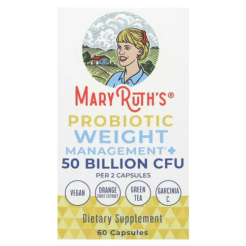 MaryRuth's, Probiótico para el control de peso y más, 50.000 millones, 60 cápsulas