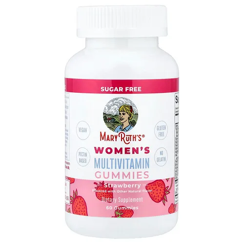 MaryRuth's, Gomitas multivitamínicas para mujeres, Fresa, 60 gomitas