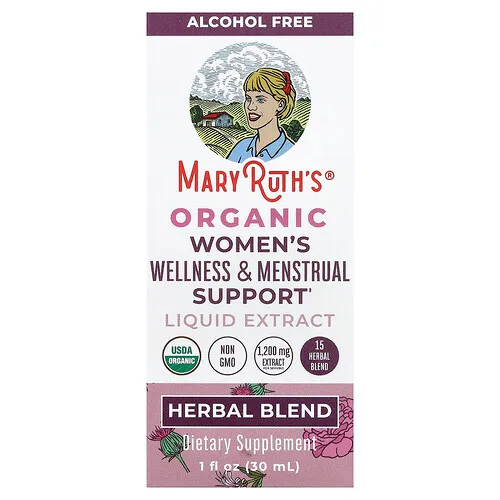 MaryRuth's, Extracto líquido orgánico para favorecer el bienestar menstrual y el bienestar de la mujer, Sin alcohol, 30 ml (1 oz. líq.)