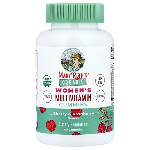 MaryRuth's, Suplemento multivitamínico orgánico para mujeres, Cereza y frambuesa, 60 gomitas