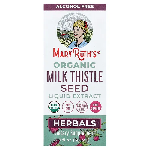 MaryRuth's, Extracto líquido de semilla de cardo mariano orgánico, Sin alcohol, 1190 mg, 30 ml (1 oz. líq.)
