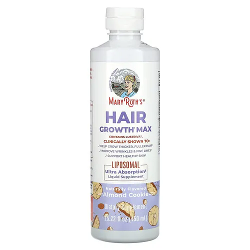 MaryRuth's, Hair Growth Max Liposomal, Galleta de almendras, 450 ml (15,22 oz. líq.)