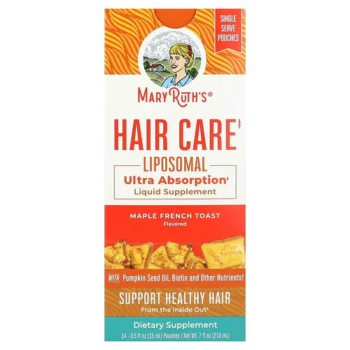 MaryRuth's, Hair Care Liposomal, Tostada francesa con arce`` 14 sobres, 15 ml (0,5 oz. Líq.) Cada uno