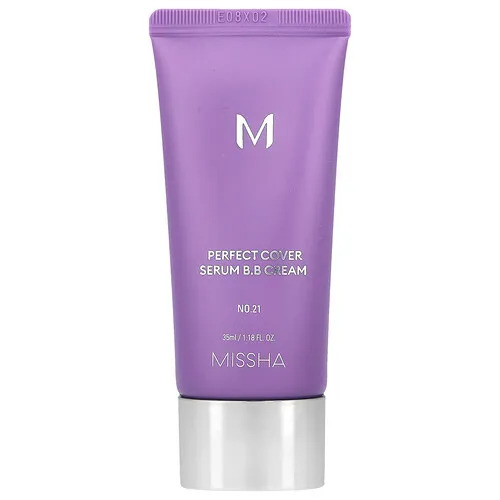 Missha, BB Cream, Sérum de cobertura perfecta, N.º 21 Light Beige, 35 ml (1,18 oz. líq.)