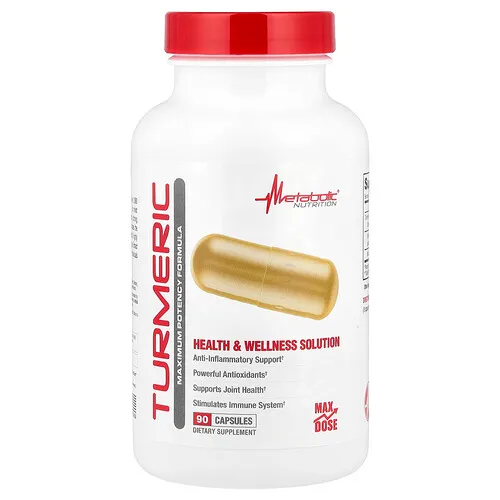 Metabolic Nutrition, Cúrcuma, 90 cápsulas