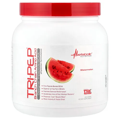 Metabolic Nutrition, Tri-Pep®, Aminoácido de cadena ramificada, Sandía, 400 g
