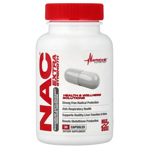 Metabolic Nutrition, NAC, 30 cápsulas (650 mg por cápsula)