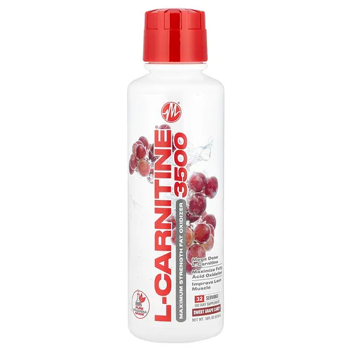 Metabolic Nutrition, L-carnitina 3500®, Caramelo de uva dulce, 473 ml (16 oz. líq.)