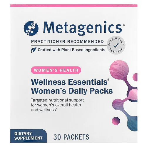 Metagenics, Wellness Essentials®, Suplemento de refuerzo diario para mujeres, 30 sobres