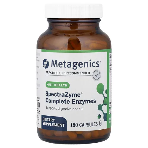 Metagenics, Enzimas completas SpectraZyme®, 180 cápsulas