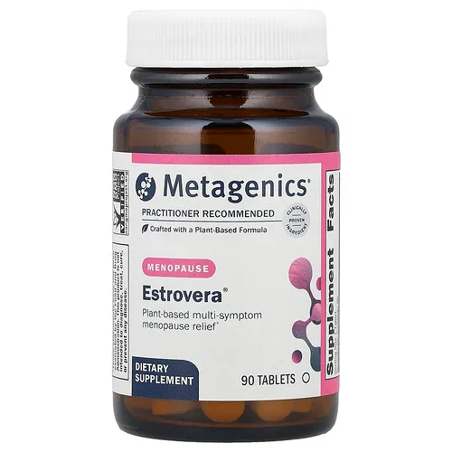 Metagenics, Estrovera®, Suplemento para el alivio de múltiples síntomas de la menopausia, 90 comprimidos