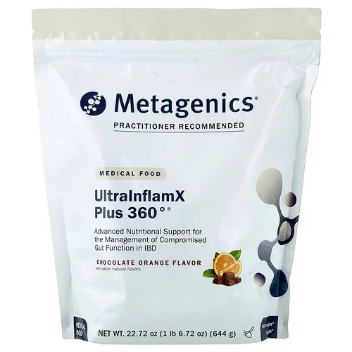 Metagenics, UltralnflamX Plus 360°®, Alimento medicinal, Chocolate y naranja, 644 g (22,72 oz)