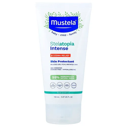 Mustela, Stelatopia Intense, Alivio del eczema, Protector de la piel, Sin fragancia, 5,07 oz. Líq. (150 ml)