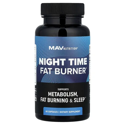 MAV Nutrition, Suplemento para quemar grasas por la noche, 60 cápsulas