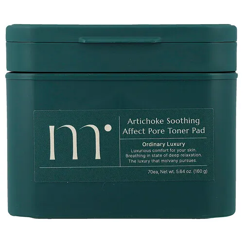 Molvany, Almohadillas con tónico calmante para los poros de alcachofa, 70 almohadillas, 160 g (5,64 oz)