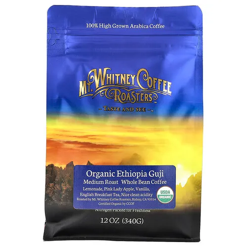 Mt. Whitney Coffee Roasters, Café Guji de Etiopía, Tostado medio, Café de grano entero, 340 g (12 oz)