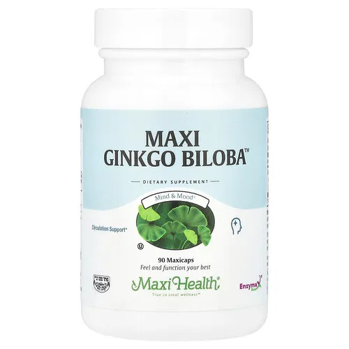 Maxi Health, Maxi Ginkgo Biloba™, 90 maxicápsulas