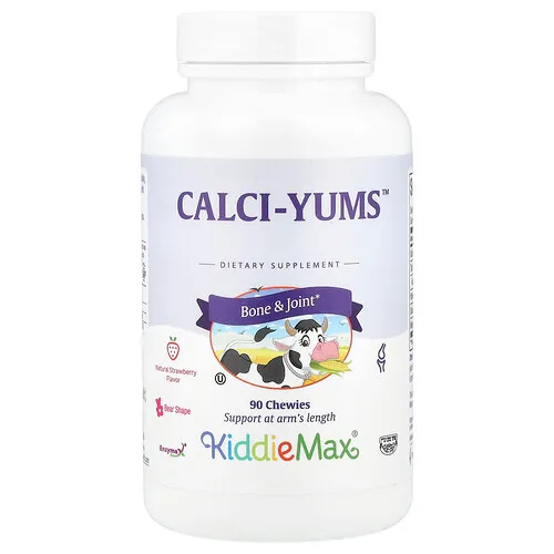 Maxi Health, KiddieMax® Calci-Yums™, Fresa natural, 90 comprimidos masticables
