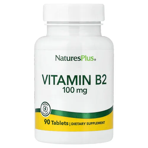 NaturesPlus, Vitamina B2, 100 mg, 90 comprimidos