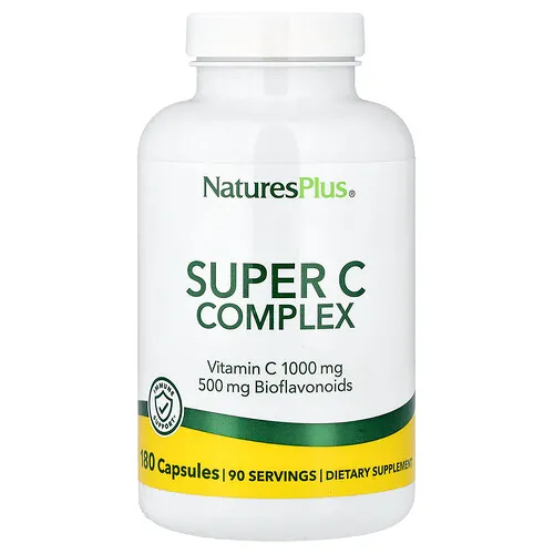 NaturesPlus, Super complejo C, 180 cápsulas