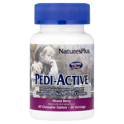 NaturesPlus, Pedi-Active, Bayas mixtas`` 60 comprimidos masticables