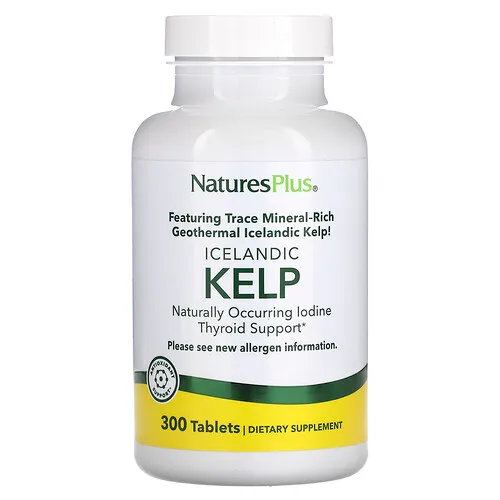 NaturesPlus, Kelp islandés, 300 comprimidos (150 mg por comprimido)