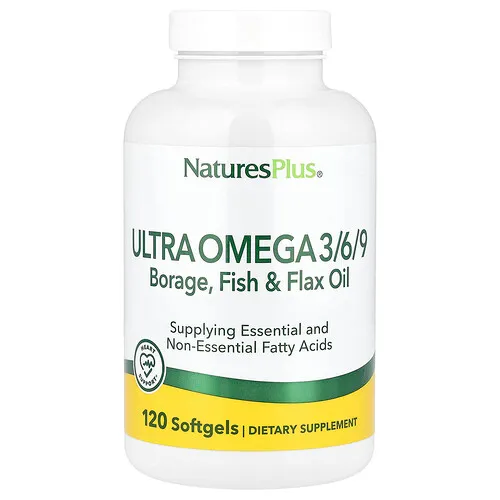 NaturesPlus, Ultra Omega 3/6/9, 120 cápsulas blandas