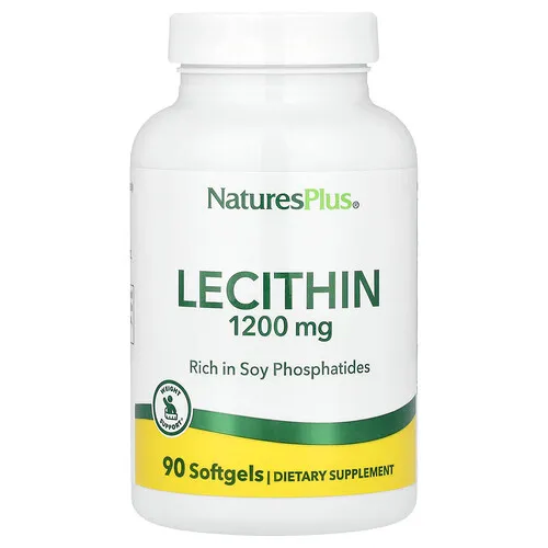 NaturesPlus, Lecitina, 1200 mg, 90 cápsulas blandas