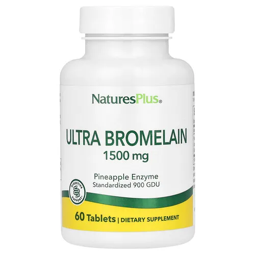 NaturesPlus, Ultrabromelaína, 1500 mg, 60 comprimidos