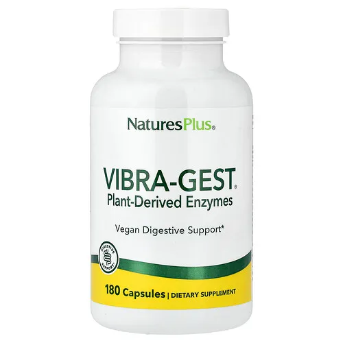 NaturesPlus, Vibra-Gest®, Enzimas de origen vegetal, 180 cápsulas