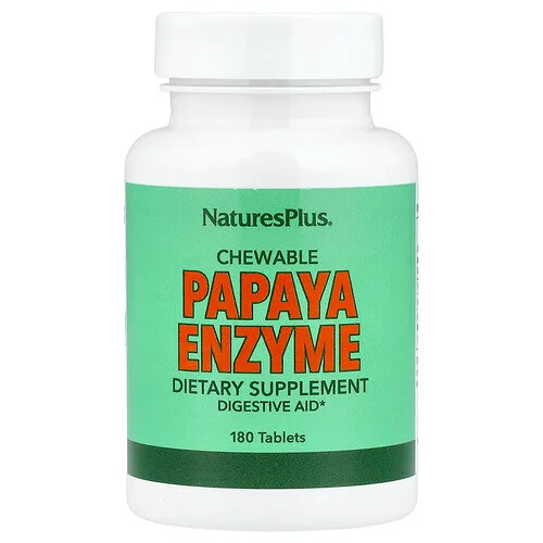 NaturesPlus, Enzima de papaya masticable, 180 tabletas