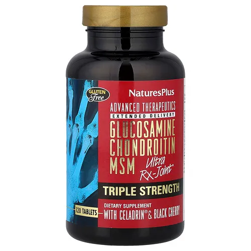 NaturesPlus, Advanced Therapeutics, Glucosamina, condroitina y MSM Ultra Rx-Joint®, 120 comprimidos