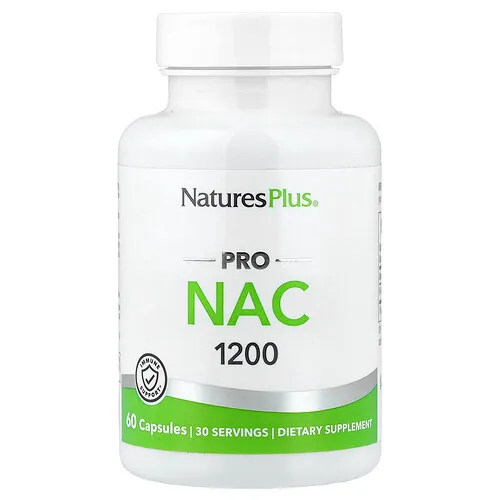 NaturesPlus, Pro, NAC 1200, 60 cápsulas (600 mg por cápsula)