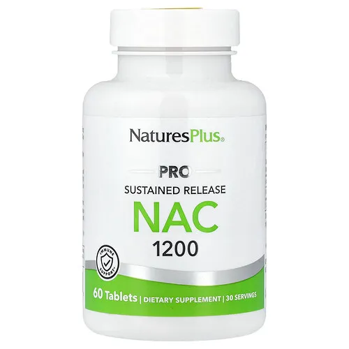 NaturesPlus, Pro NAC 1200, Liberación prolongada, 60 comprimidos (600 mg por comprimido)