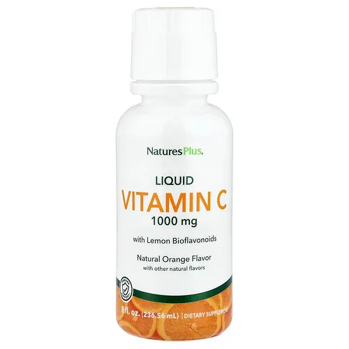 NaturesPlus, Vitamina C líquida con bioflavonoides de limón, Naranja natural, 236,56 ml (8 oz. líq.)