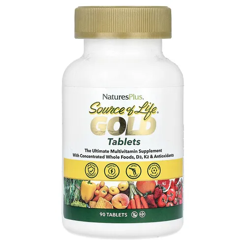 NaturesPlus, Source of Life Gold, El mejor suplemento multivitamínico, 90 comprimidos