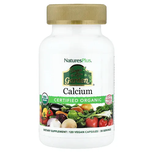 NaturesPlus, Source of Life®, Garden®, Calcio, 120 cápsulas veganas