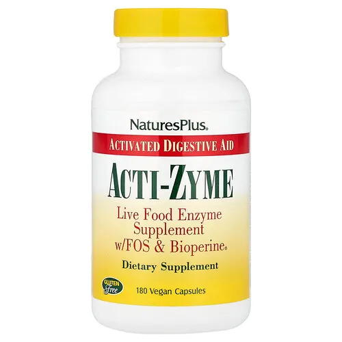 NaturesPlus, Acti-Zyme`` 180 cápsulas veganas