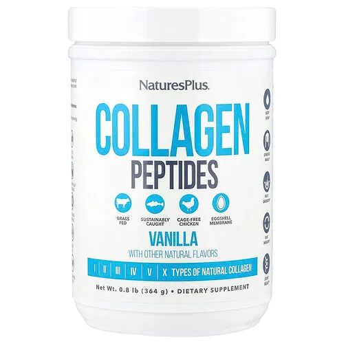 NaturesPlus, Péptidos de colágeno, Vainilla`` 364 g (0,8 lb)