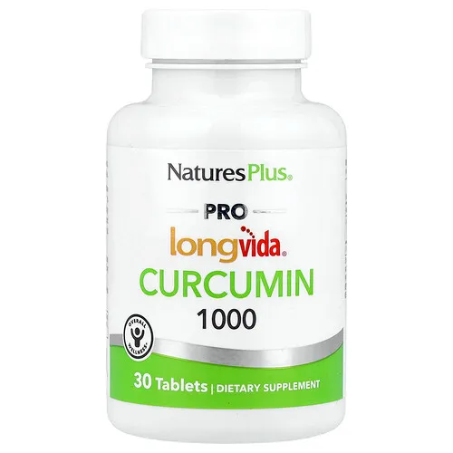 NaturesPlus, Curcumina 1000 Pro Longvida®, 1000 mg, 30 comprimidos