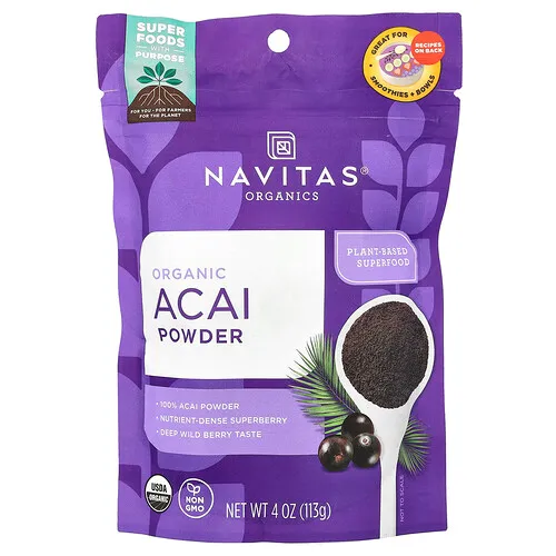 Navitas Organics, Asaí orgánico en polvo, 113 g (4 oz)