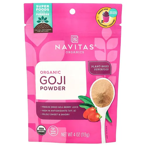 Navitas Organics, Goji orgánico en polvo, 113 g (4 oz)