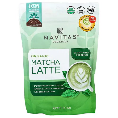 Navitas Organics, Latte matcha orgánico`` 315 g (11,1 oz)