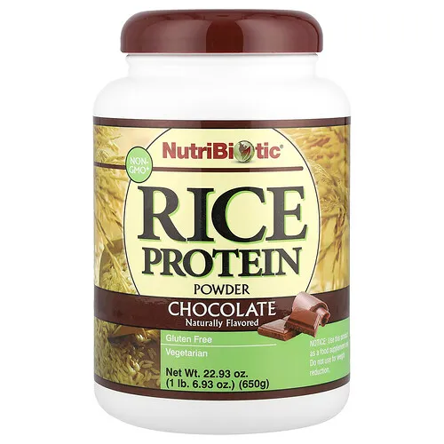 NutriBiotic, Proteína de arroz en polvo, Chocolate, 650 g (1 lb 6,93 oz)