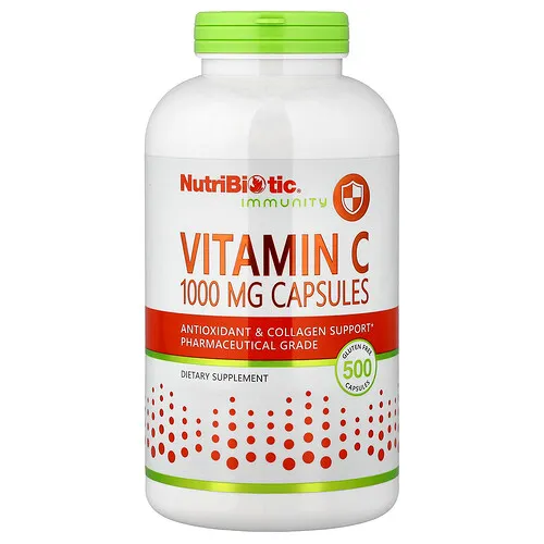 NutriBiotic, Immunity, Vitamina C, 1000 mg, 500 cápsulas