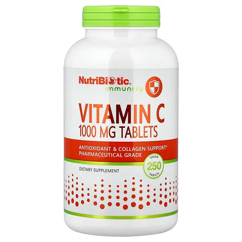 NutriBiotic, Inmunidad, Vitamina C, 1000 mg, 250 comprimidos veganos